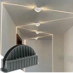 Foco LED para marco de puerta, iluminación interior y exterior, lámpara de pared con haz, lámpara de línea para pasillo, Hotel, luces de pared, cableado de 85-265V CC