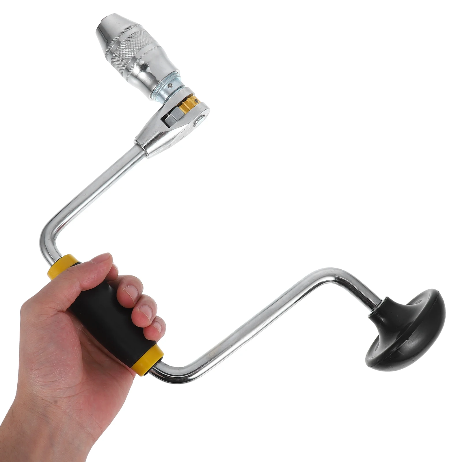 

Hand Puncher Craft Small Hole Manual Hand Drill for Woodworking DIY Non Slip Handle Bit Brace Steel Crank Drill Jewelry Tools