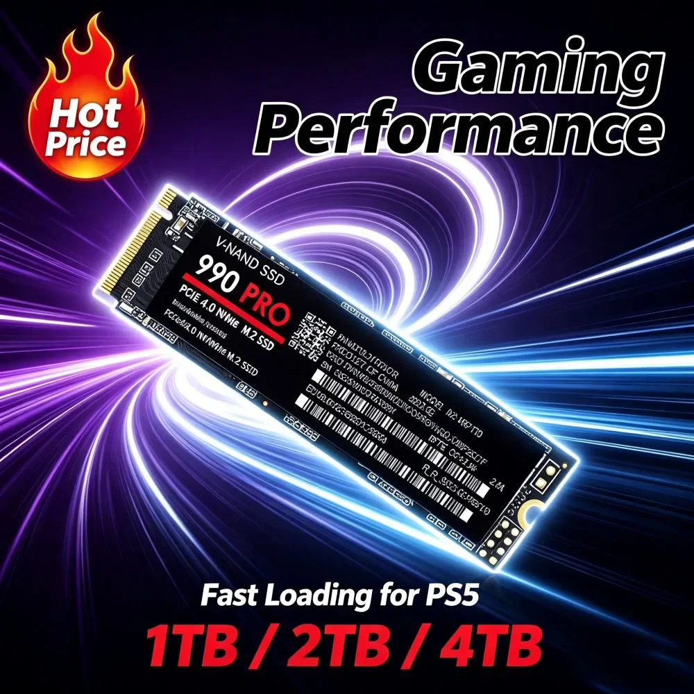 990 PRO M.2 2280 NVMe SSD PCIe Gen4 High Speed Solid State Drive 2TB 4TB Internal Storage For PS5 Laptop Desktop Computer