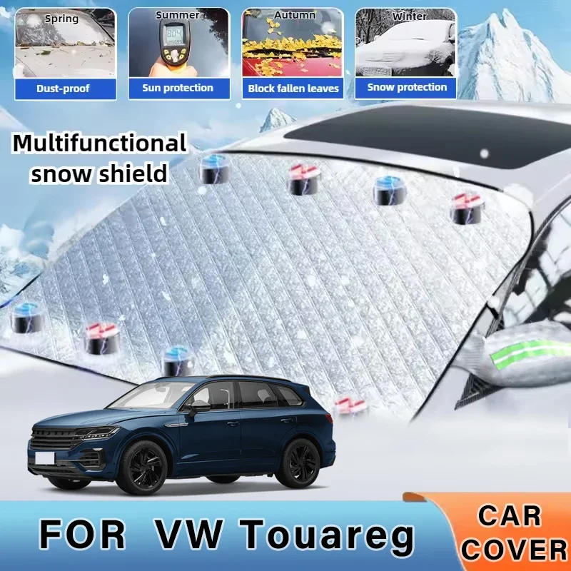 

Thickened Car Now Sunshade Windshield Cover With 5/9 Magnets UV Protection Anti Snow Sunlight For Volkswagen Touareg