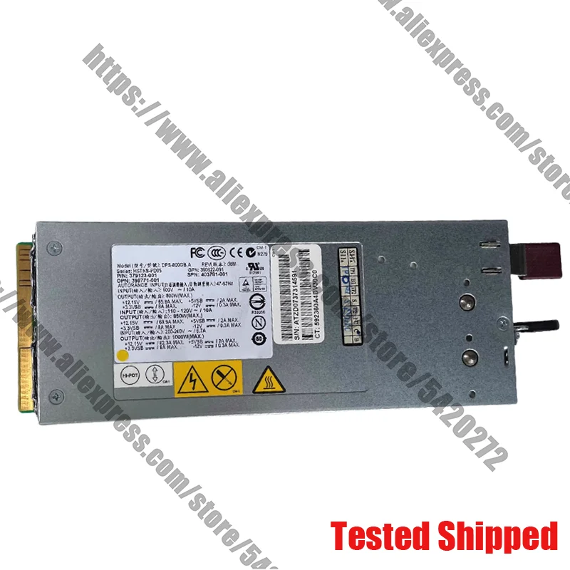 

DL380 G5 1000 Вт DPS-800GB A, 379123-001,403781-001 Для серверного блока питания HP