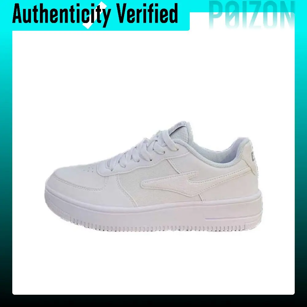 Erke Slip Resistant Abrasion Resistant Slip Resistant Abrasion Resistant Low top Skateboard Shoes Women's White 12123301255-001