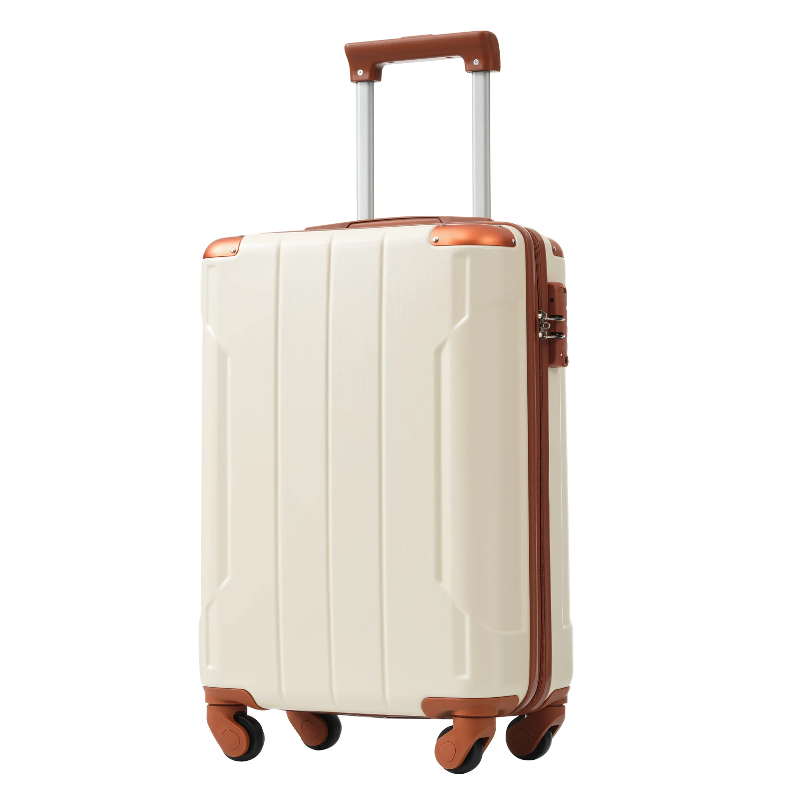 Hardshell Luggage Sets 3 Piece Carry-on Suitcases with Wheels, TSA Lock for Men Women-White  suitcases  suitcase set