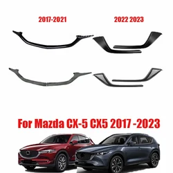 For Mazda CX-5 CX5 2017-2021 2022 2023 ABS carbonfiber Black Car Front Bumper Racing Grills Mesh Grille Around Trim Accessories