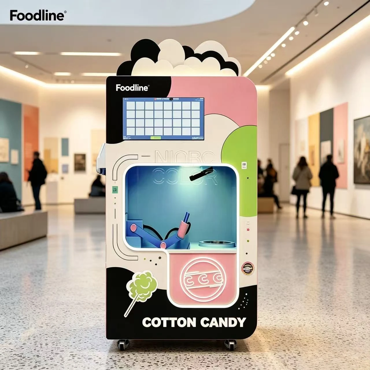 FL Manufacture Factory Automatic Cotton Candy Vending Machine Floss Flower Candy Machine for Small Business