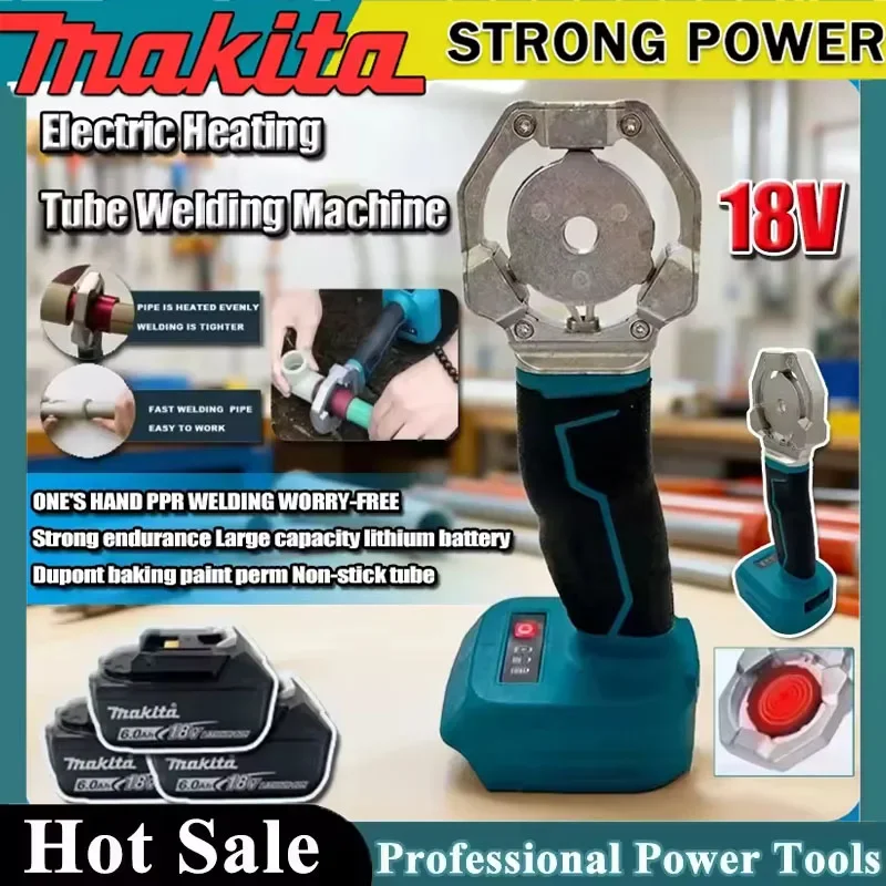 

Аккумуляторный аппарат для сварки труб Makita, паяльник для PPR/PE труб, термопаяльник для пластиковых труб, работающий от аккумулятора 18В