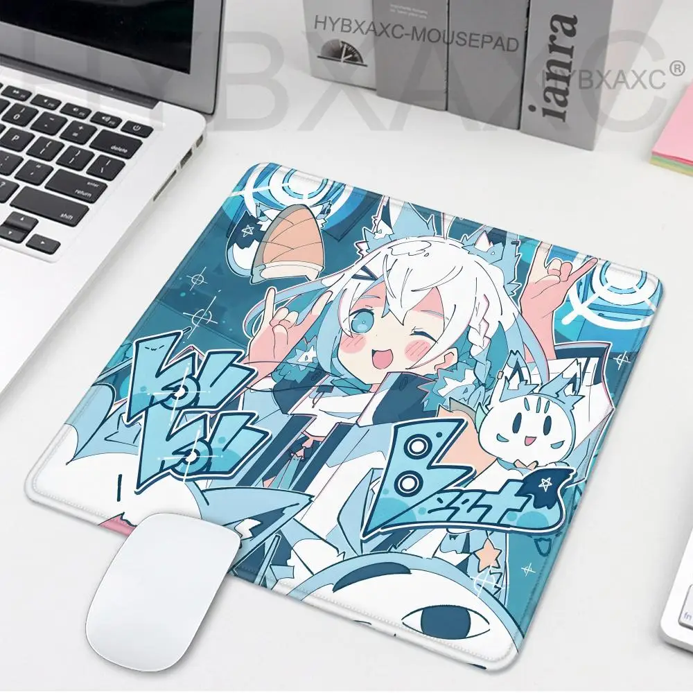 

Anime girl Mouse Pads Cute Blue Desk Mats Shirakami Fubuki Gaming Accessories Mouse Mat Gamer Surface for Computer Mice pad