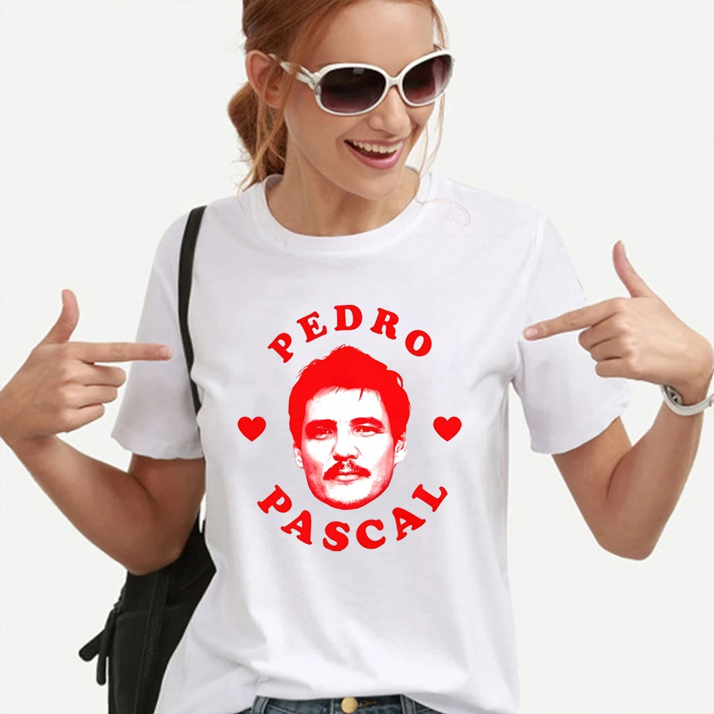 

I Heart Pedro Pascal T Shirt I Love Pedro Pascal Shirt Movie TV Shirt 2 Hearts for Pedro Pascal Shirt Unisex Harajuku Tshirt