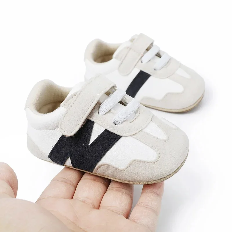 

Newborn Baby Sneakers Letter Patchwork Baby Casual Shoes Anti-slip Hundred Toddler Baby Boys Girls Shoes 0-18 Months