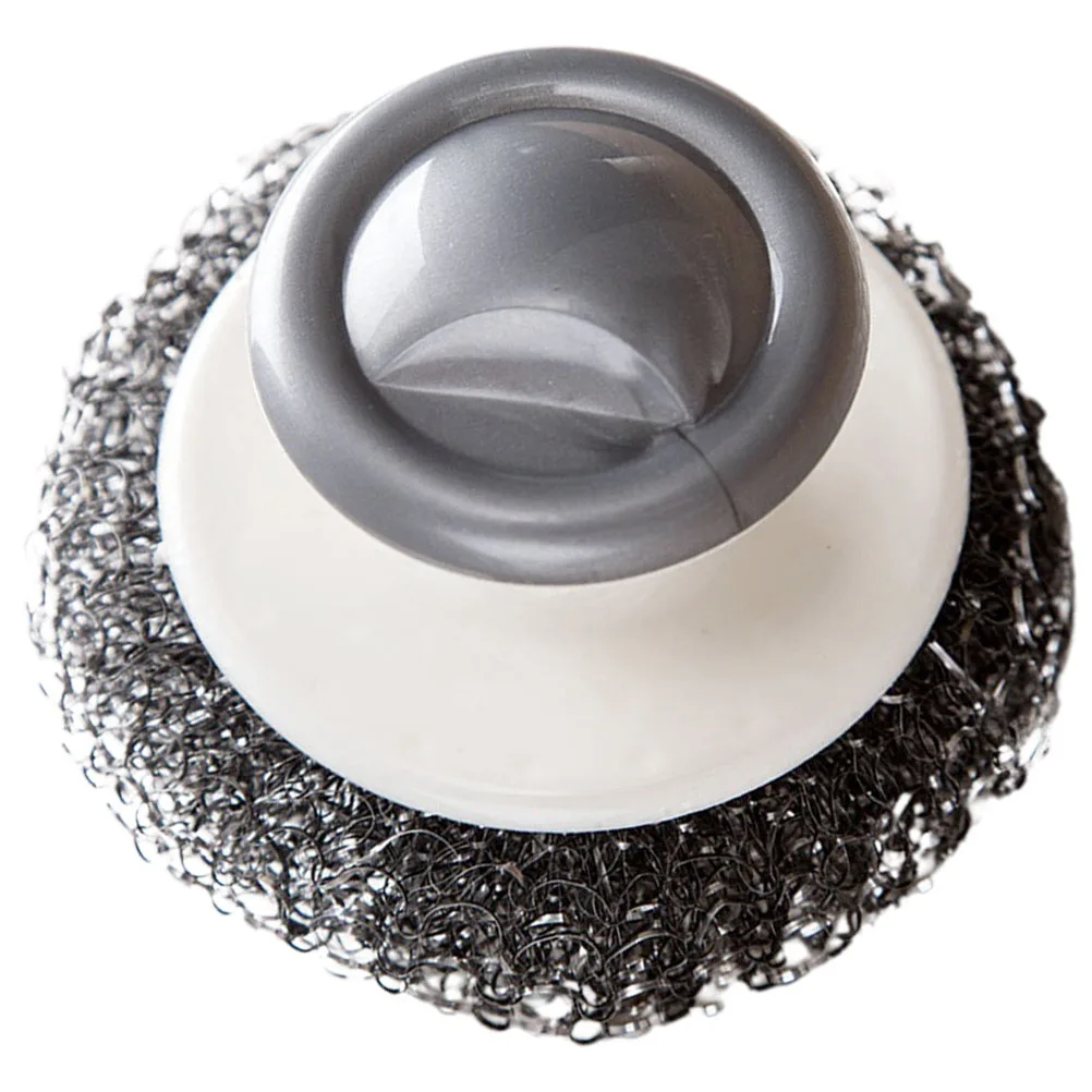 

1pcs Steel Wire Scrub Brush for Kitchen Sink Pots Pan Durable PP Handle Dishwashing Stove Cookware Scraper Kitchen Scrubber