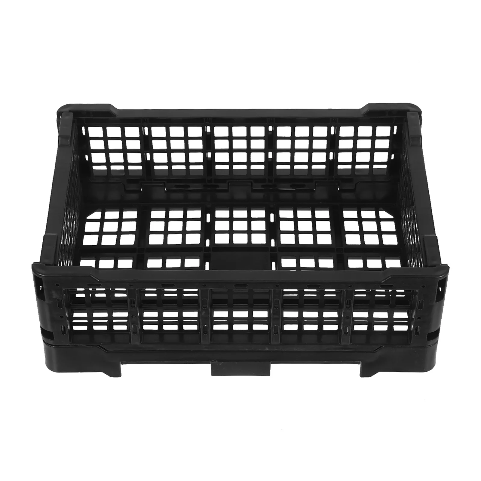 

2pcs Foldable Storage Baskets Collapsible Plastic Organizer For Small Spaces Transparent Window Design Under Bed Storage Bin -