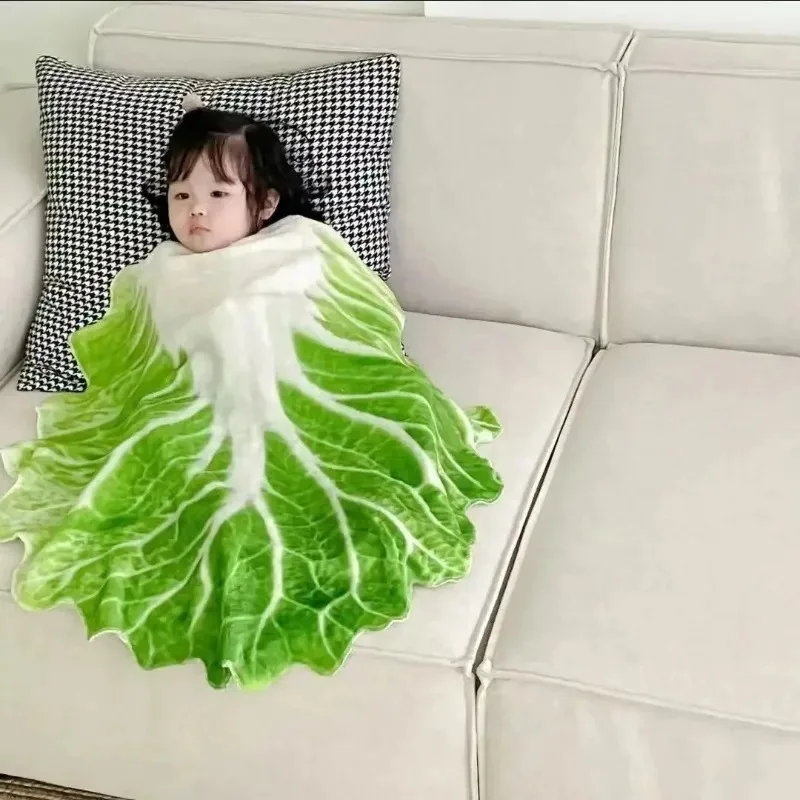 Novelty Chinese Cabbage Blankets Office Nap Blankets child Air Condition Quilt Funny Gift Flannel Soft Blankets Room Decoration