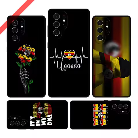 Uganda Flag Phone Case For Samsung Galaxy S20 FE S21 S10 S23 Plus S24 S22 Ultra Coque Note20 Note10 S9 S8 Cover Capa