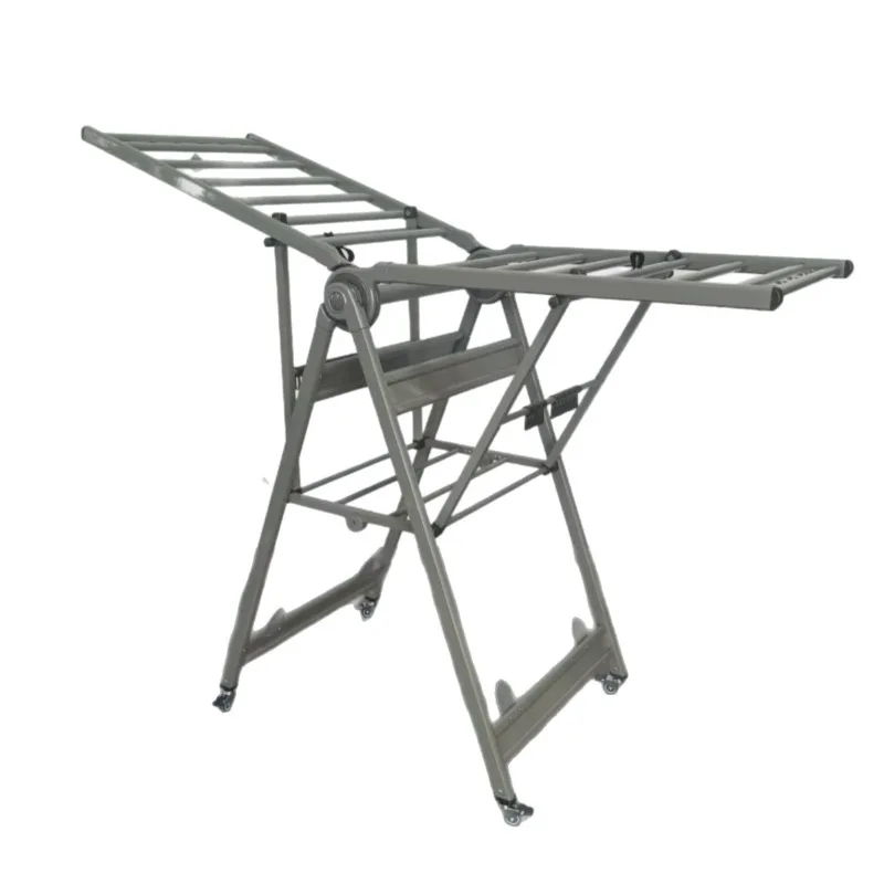 

outer stacked clothes pole hangs the clothes, the retractable clothes hange