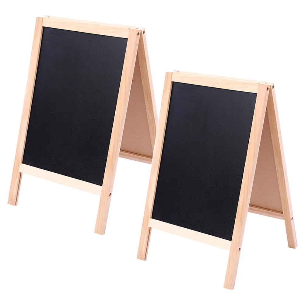 2Pcs Double Sided Chalk Board Writing Pad Educational Whiteboard Erasable Drawing Board for Creative Learning