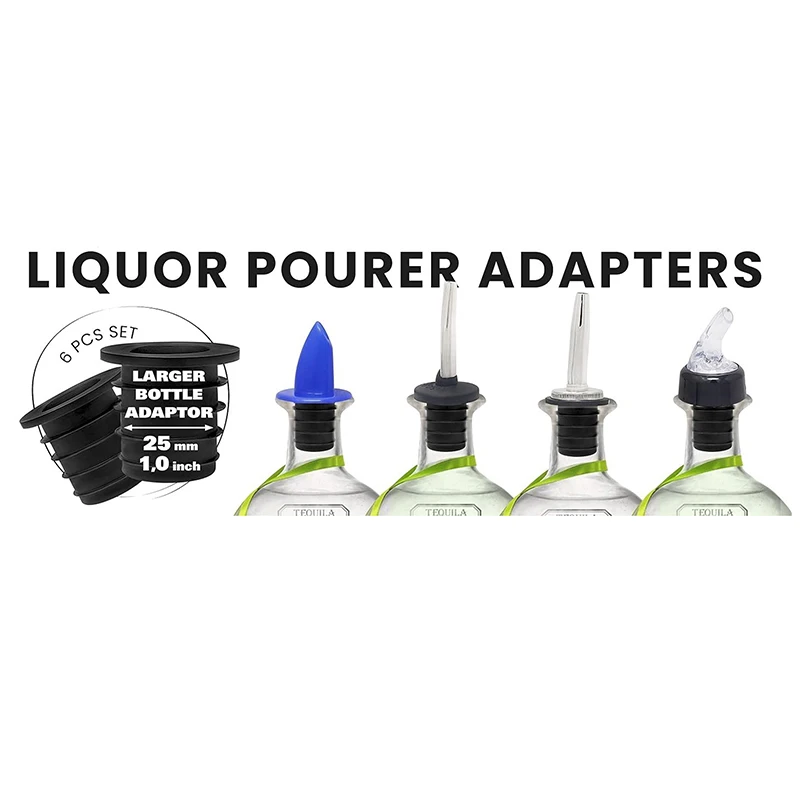 Silicone Liquor Pourer Adapters For Wine Bottle Stopper Olive Oil Pourer Dispenser Spout Bottle Pourer Stopper Bar Accessories