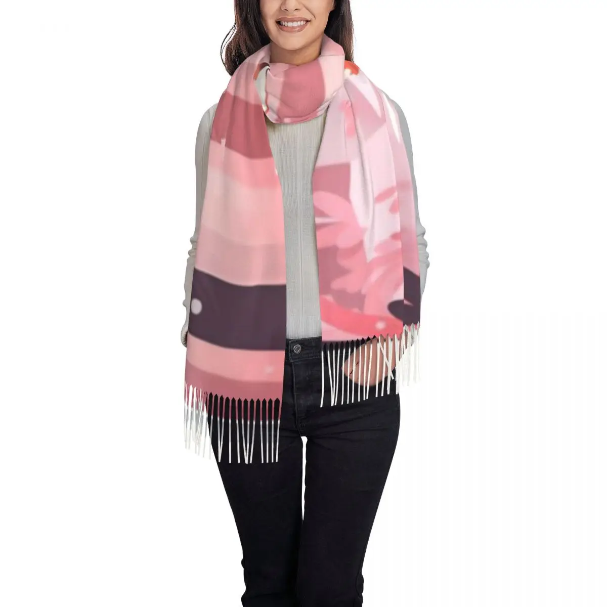 Pequeno Fox In The Woods Xale Um lenço com borla