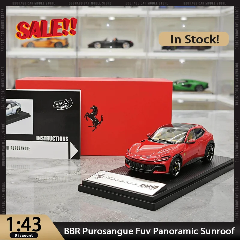 

Новинка в наличии BBR 1:43 Purosangue Fuv панорамный люк из сплава литья под давлением Purosangue украшения игрушки на заказ детский рождественский подарок