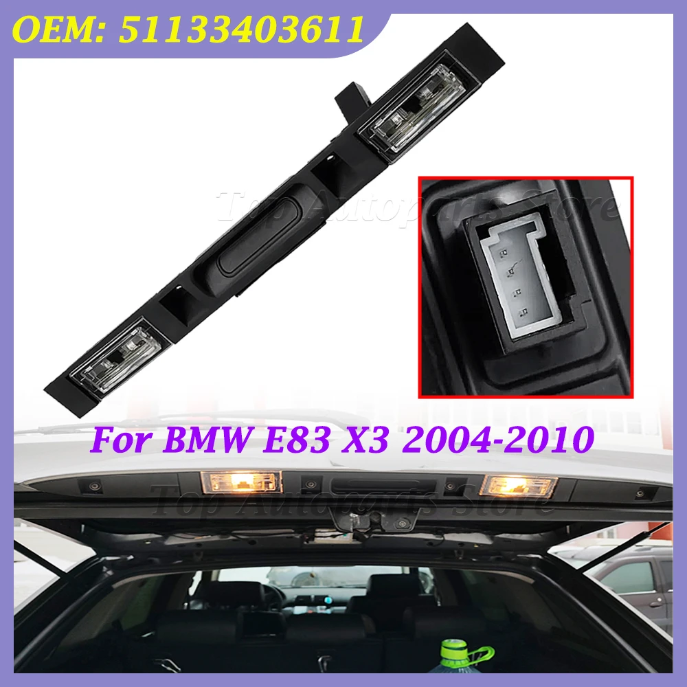 Tailgate Switch Assembly Touring Boot Trunk Lid Rear Handle With Key Button For BMW E83 X3 2004-2010 51133403611