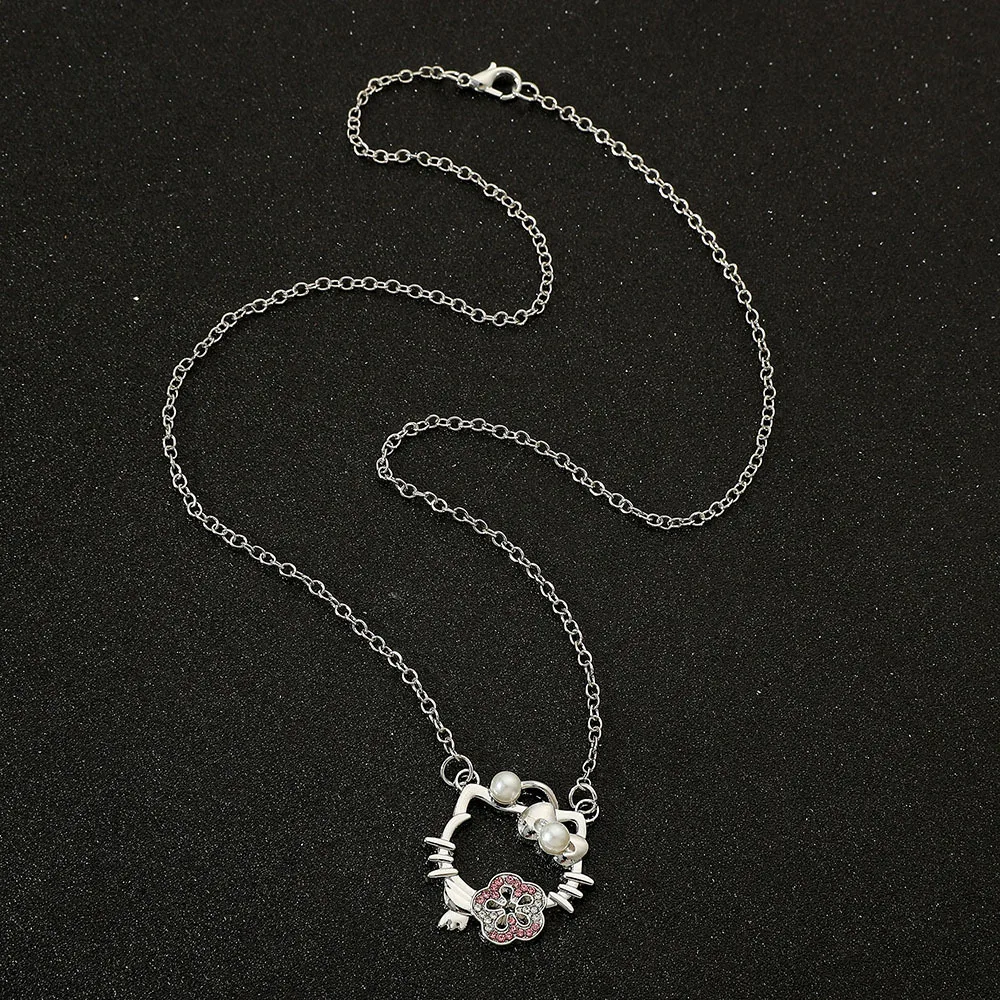 منتج Miniso الجديد الساخن من سلسلة Sanrio Hello Kitty Katie المصنوعة من خليط معدني وإكسسوارات قلادة متعددة الاستخدامات