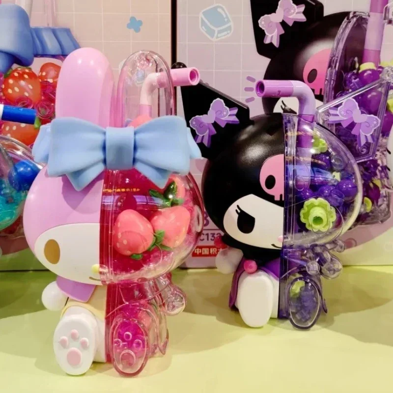 Sanrio Building Blocks Wonder Big Doll Bubble Soda My Melody Hello Kitty Kuromi Cinnamoroll Modello di giunzione Ornamento Regalo