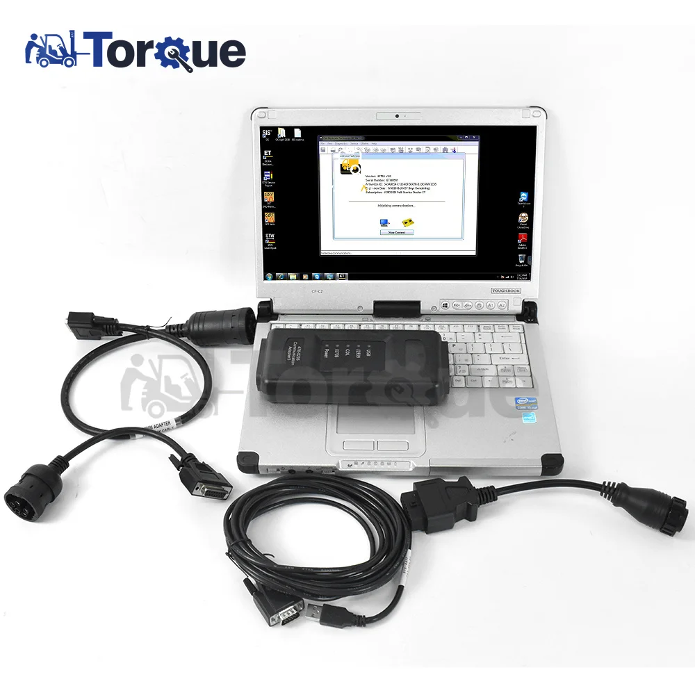 For ET Communication Adapter III comm 4 diagnostic tool et4 ET diagnostic interface+sis software+Flash+CF C2 laptop