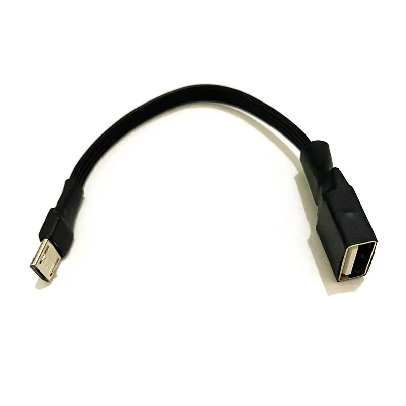 Micro usb otg cable Soft silicone Micro USB male elbow to usb2.0 female OTG cable to connect car U disk 0.1m/0.2m