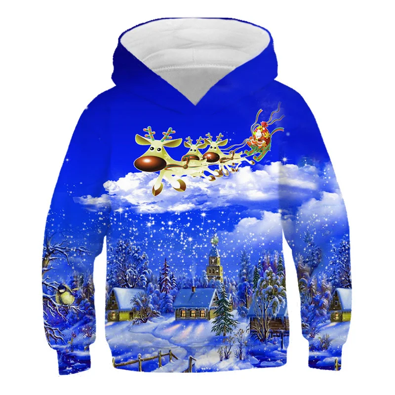 

New 3D Snowman Christmas Tree Printing Hoodies Santa Claus Reindeer Graphic Hooded Hoody Funny Sweatshirts Winter Hoodie Clothes