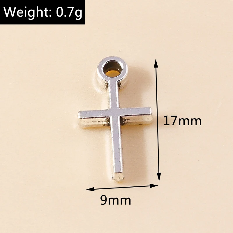 Leslie 10/20/30 Stück Steampunk Kreuz Charms für Ohrringe Halskette Schmuckherstellung Silber Farbe Gothic Kreuze Anhänger DIY Versorgung – Detail 8