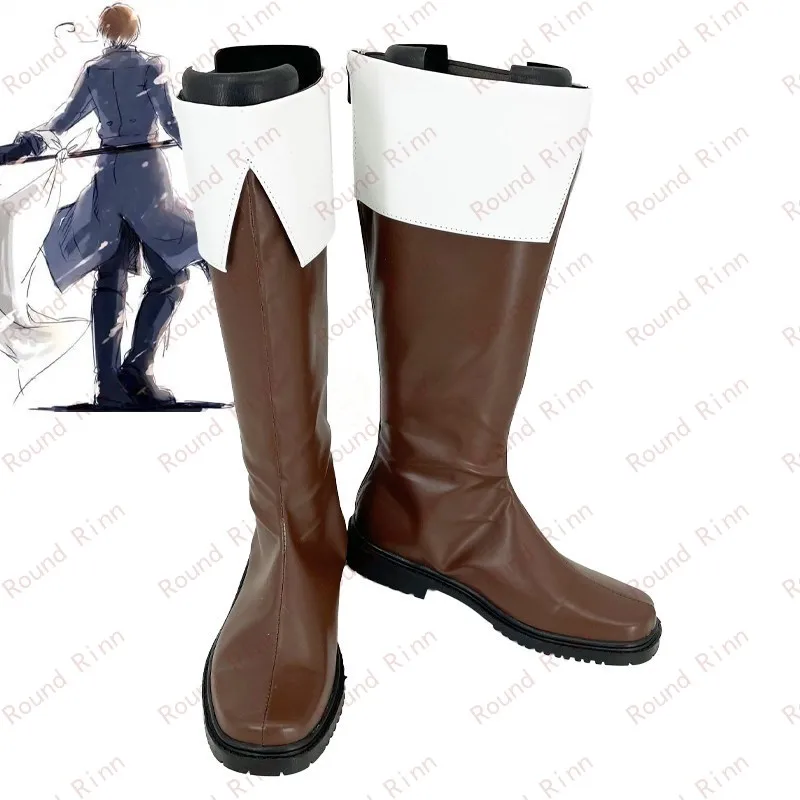 

Hetalia Италия Feliciano Vargas Косплей Костюм Обувь Коричневые сапоги ручной работы