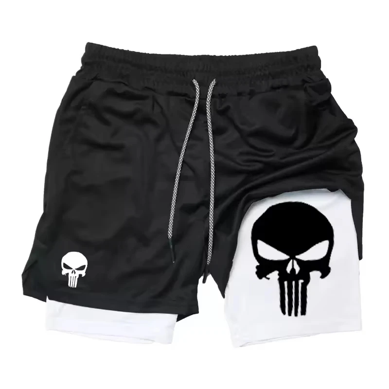 2026  Summer Men's 2-in-1 Sports Shorts with Phone Bag, Quick Drying Fitness Running Shorts
