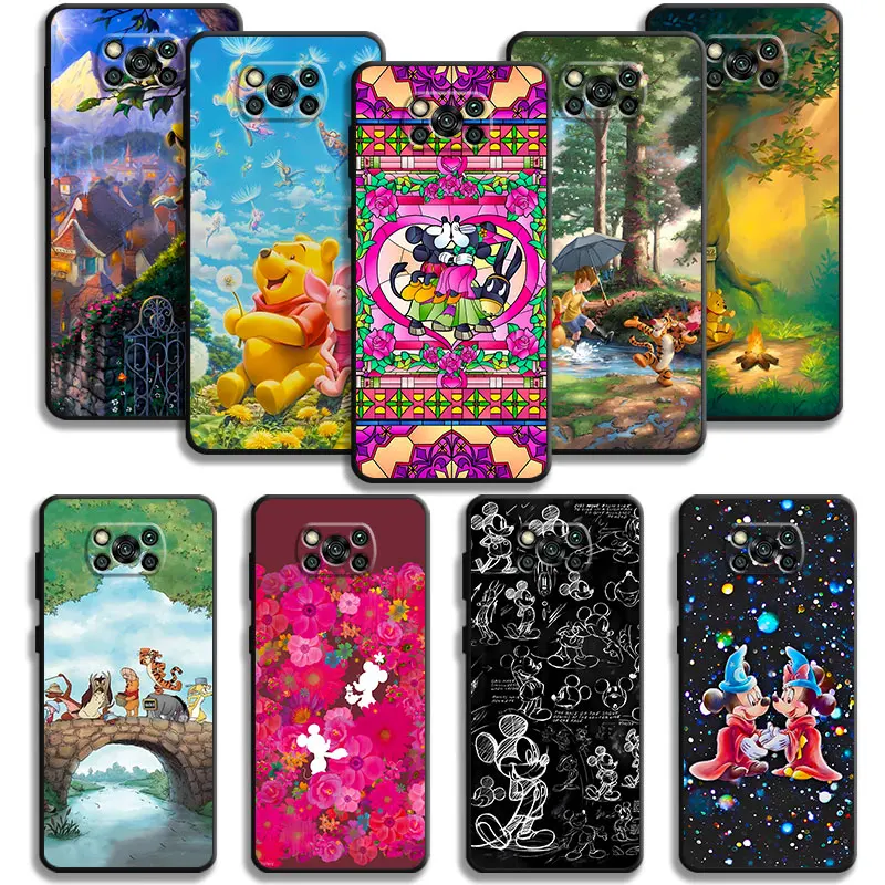 Phone Case For Xiaomi Poco X3 NFC F5 Mi 11T for Huawei P30 P40 for Honor X8a X8 90 for Pixel 7 Disney Mickey Minnie Bear Pooh