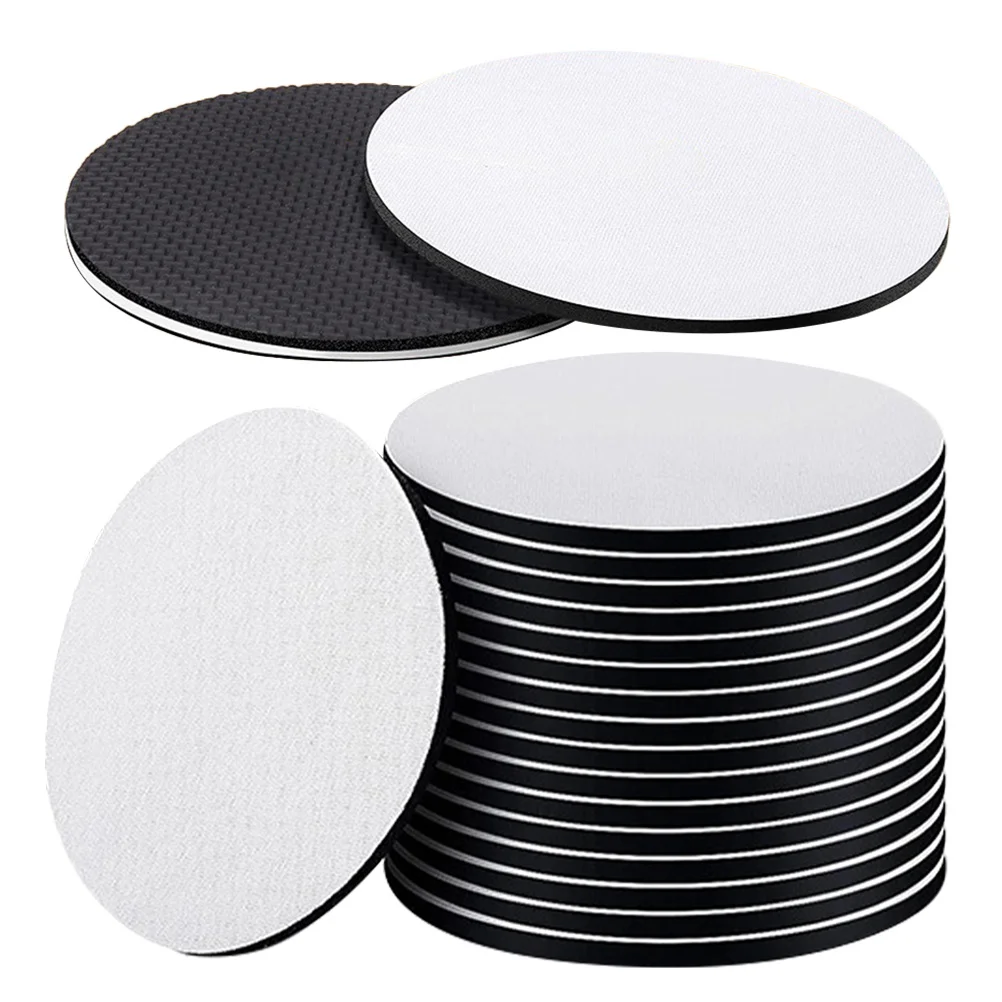 

50pcs Sublimation Blank Coasters Round Diy Crafts Cup Mat For Car Coffee Table Desk Use Auto Sublimation Coaster Set Cup Holder