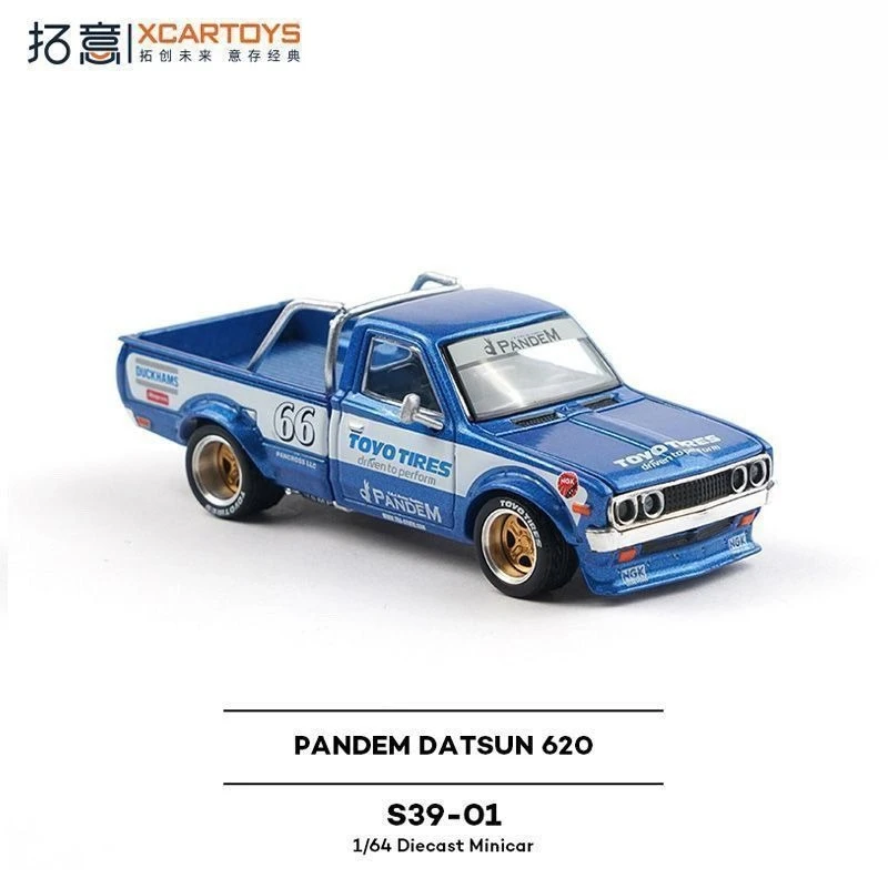 

XCARTOYS Poprace 1:64 Datsun 620 Синяя литая под давлением модель автомобиля может открыть переднюю крышку, модель из сплава, игрушки, автомобили, подарки, детские игрушки для мальчиков