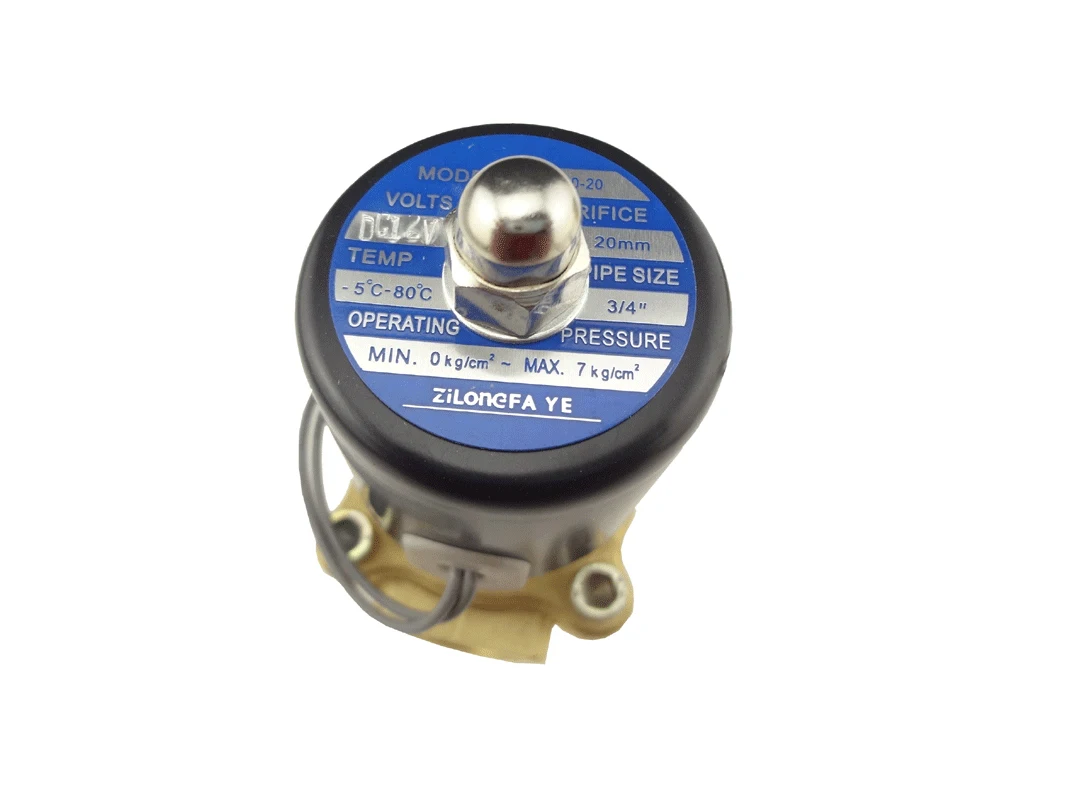 New DC 12V Electric Solenoid Valve G3/4"(BSP) for Air Water Gas Diesel