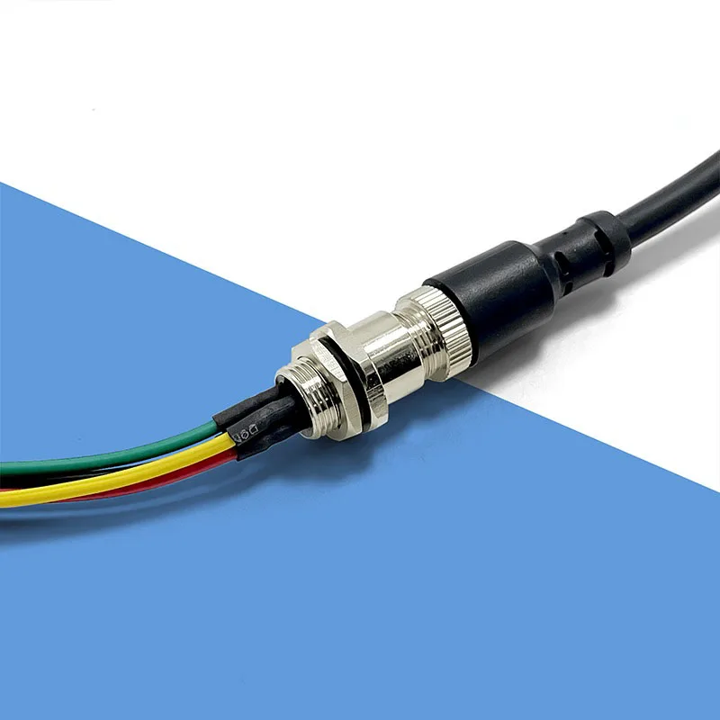 M12 4 5 8 12 Pin Aviation Plug with Wire Industrial Waterproof IP67 Pure Copper Male Female Sensor Connector Connection Line