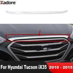 Front Engine Trim Cover For Hyundai Tucson IX35 2010 2011 2012 2013 2014 2015 Chrome Car Front Grille Grills Lip Molding Strip