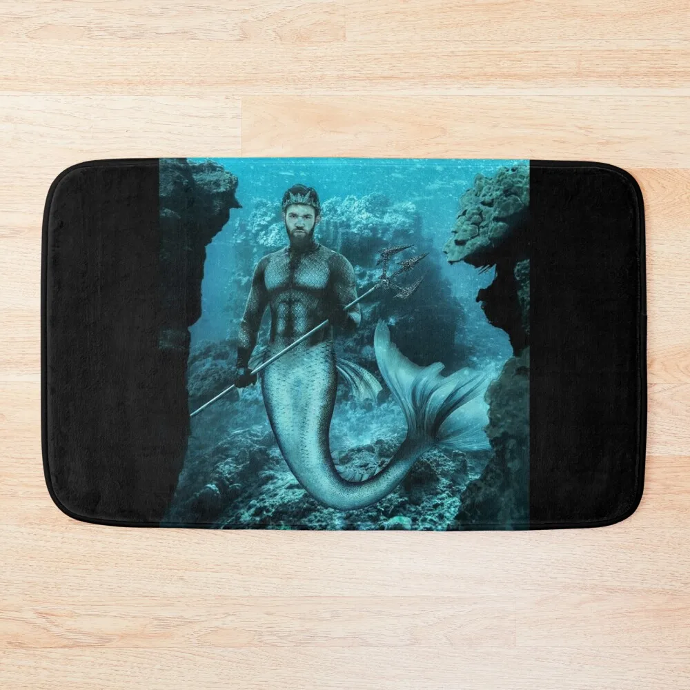 

Majestic Merman, Mythical Creature, Mermaid Bath Mat Mats Bedroom Set For Bathroom Carpet For Shower Entrance Doormat Mat