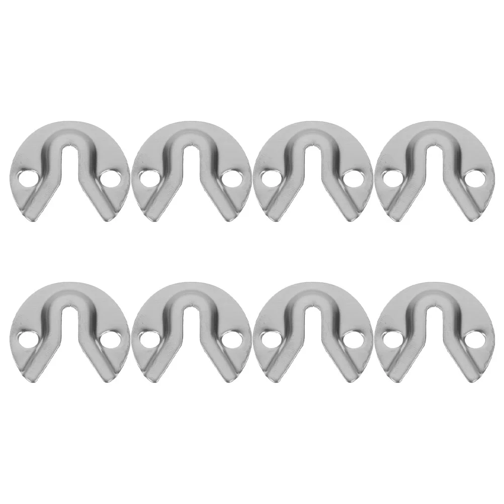 

8 Pcs Keyhole Bracket Shelf Circle Frames Connectors Furniture Small Plate Hangers Iron Picture Hanging Wire
