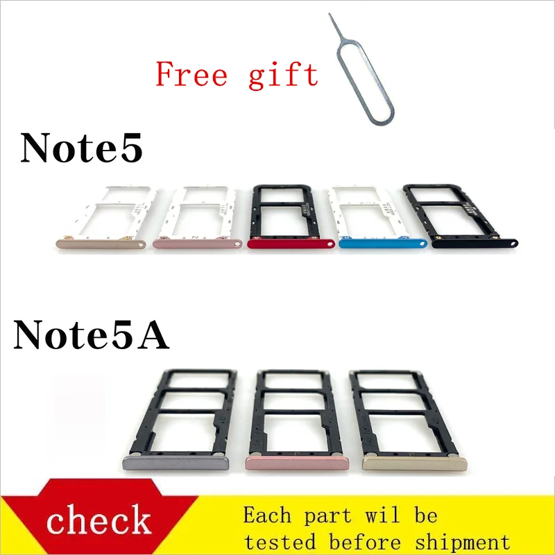 SIM-Kartenhalter-Slot-Adapter und Micro-SD-Kartenhalter mit kostenlosem Eject-Pin-Key-Tool, für Redmi Note 5, Note 5A