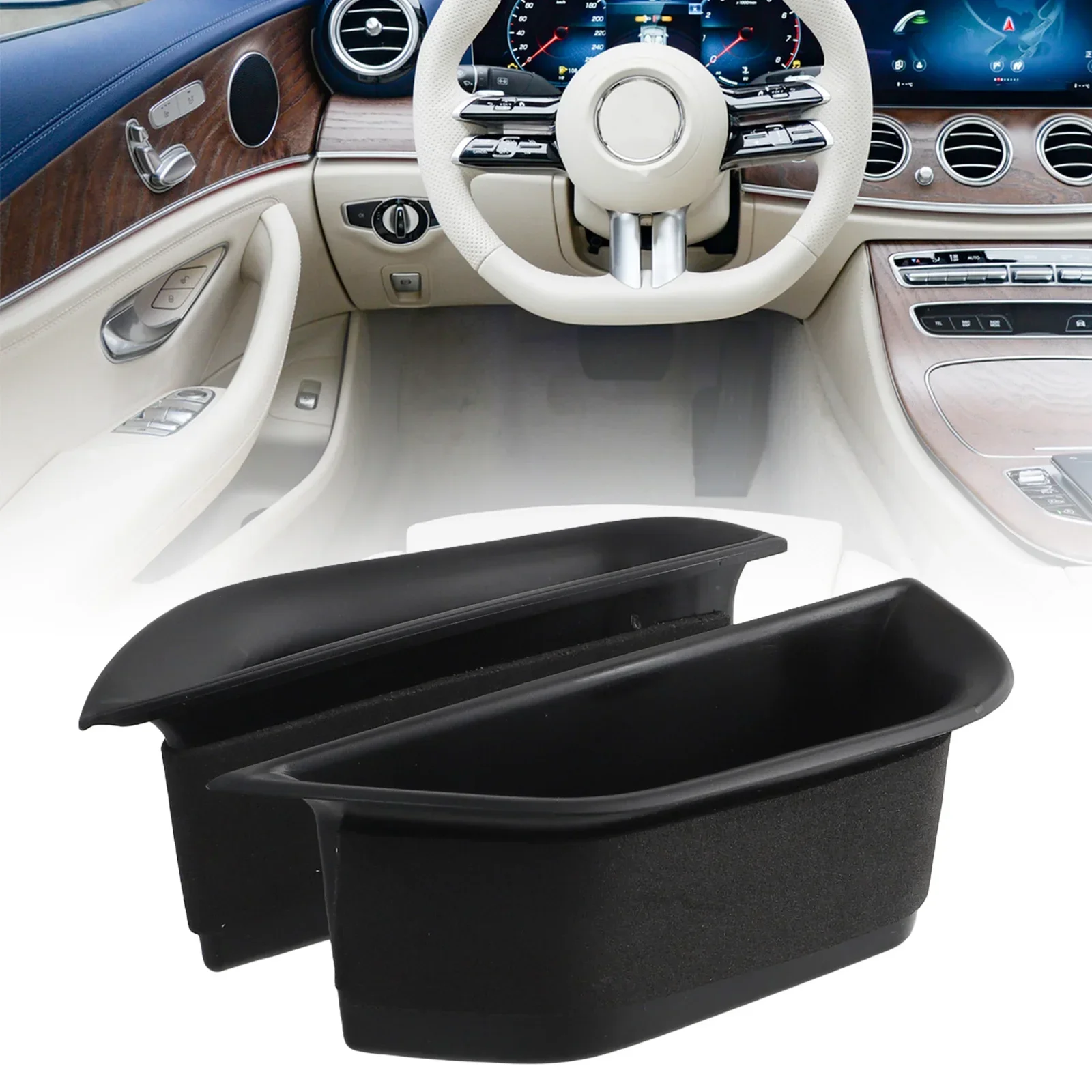 2szt Schowek na podłokietnik samochodowy do Mercedes-Benz E Class W211 2010-2015 Wewnętrzny pojemnik Organizer Uchwyt