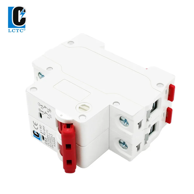 DC 회로 차단기 태양광 패널 과부하 보호 스위치, DIN 레일 자동 차단기, 500VC63, 6A, 10A, 16A, 20A, 25A, 32A, 40A, 50A, 63A