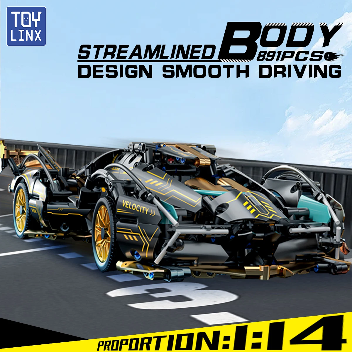 

ToylinX Supercar Building Block set Toy ABS Material Age 14+ Optional Power Group Christmas Gift for Adults and Kids With Box