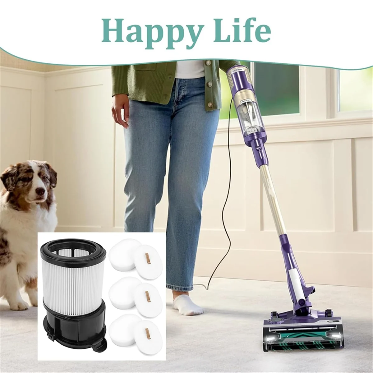 Juego de filtros y filtros de algodón para Shark IP1251 IP1250 IP1251C, accesorios para aspiradoras, piezas de repuesto, 4 Uds.