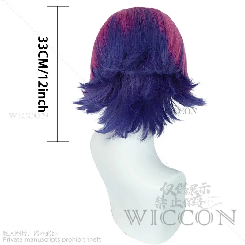 2025 yiyi Anime Cos Cosplay Wig Game LOL Heartsteel Shieda Kayn Short Heat Resistant Synthetic Hair Party Wigs + W view 4