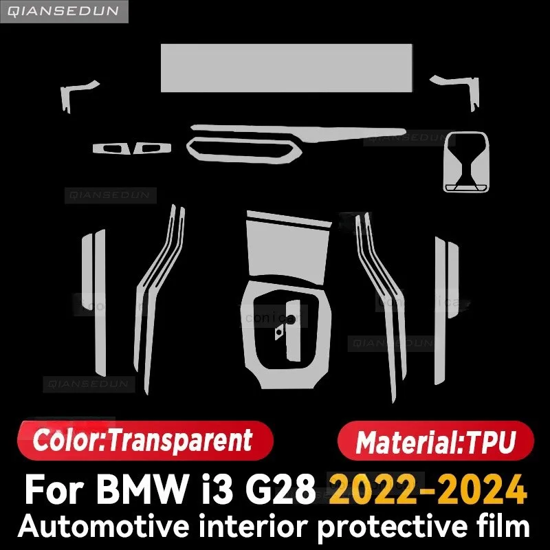 For BMW I3 I4 G26 2022-2024 Gearbox Panel Dashboard Navigation Automotive Interior Protective Film Anti-Scratch Accessories