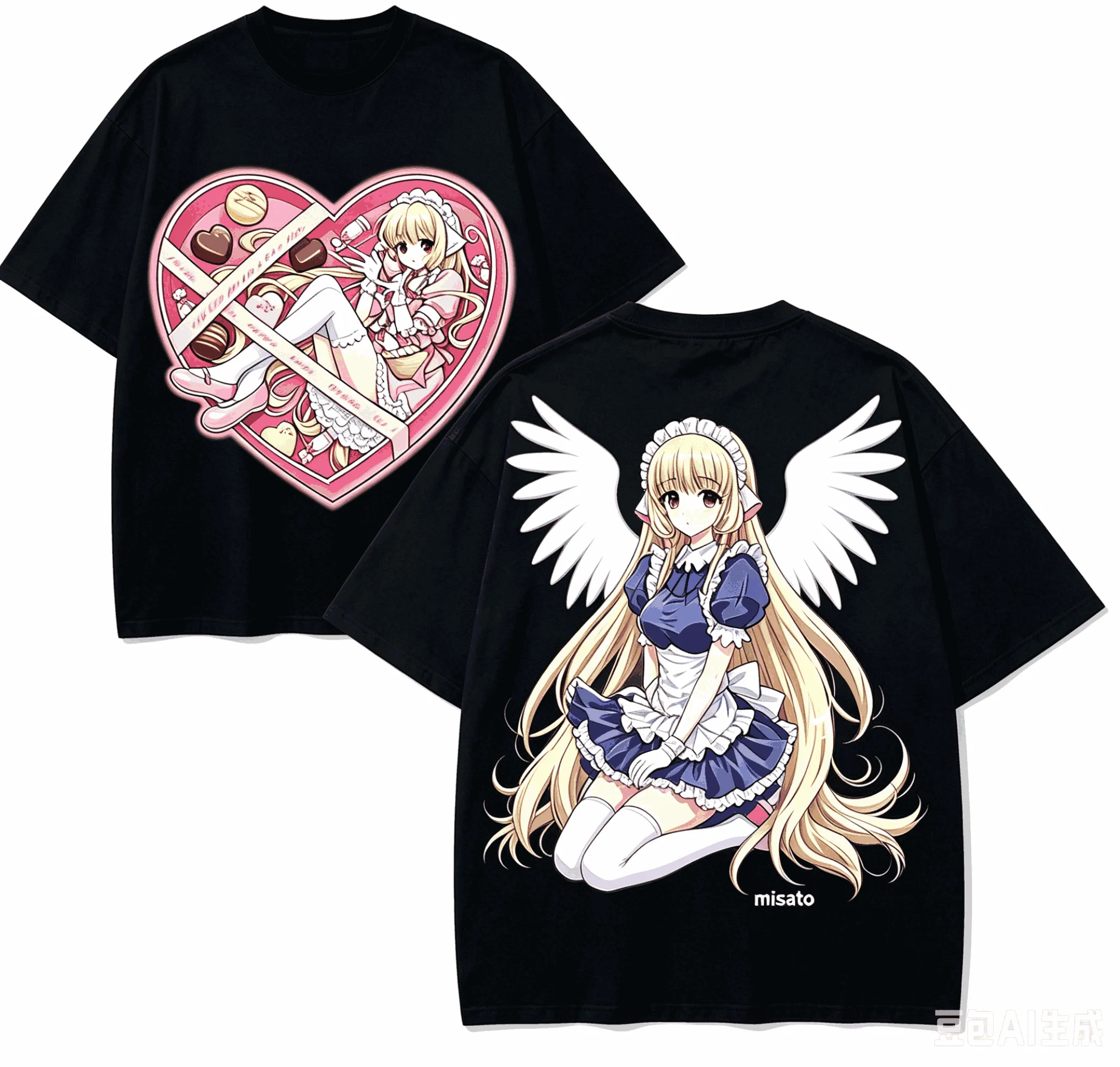 Chobits Anime Chi Graphic T‑Shirt Kawaii Pink Heart Manga Print Men Women Casual Short Sleeve Unisex Streetwear Y2K Tees Tops