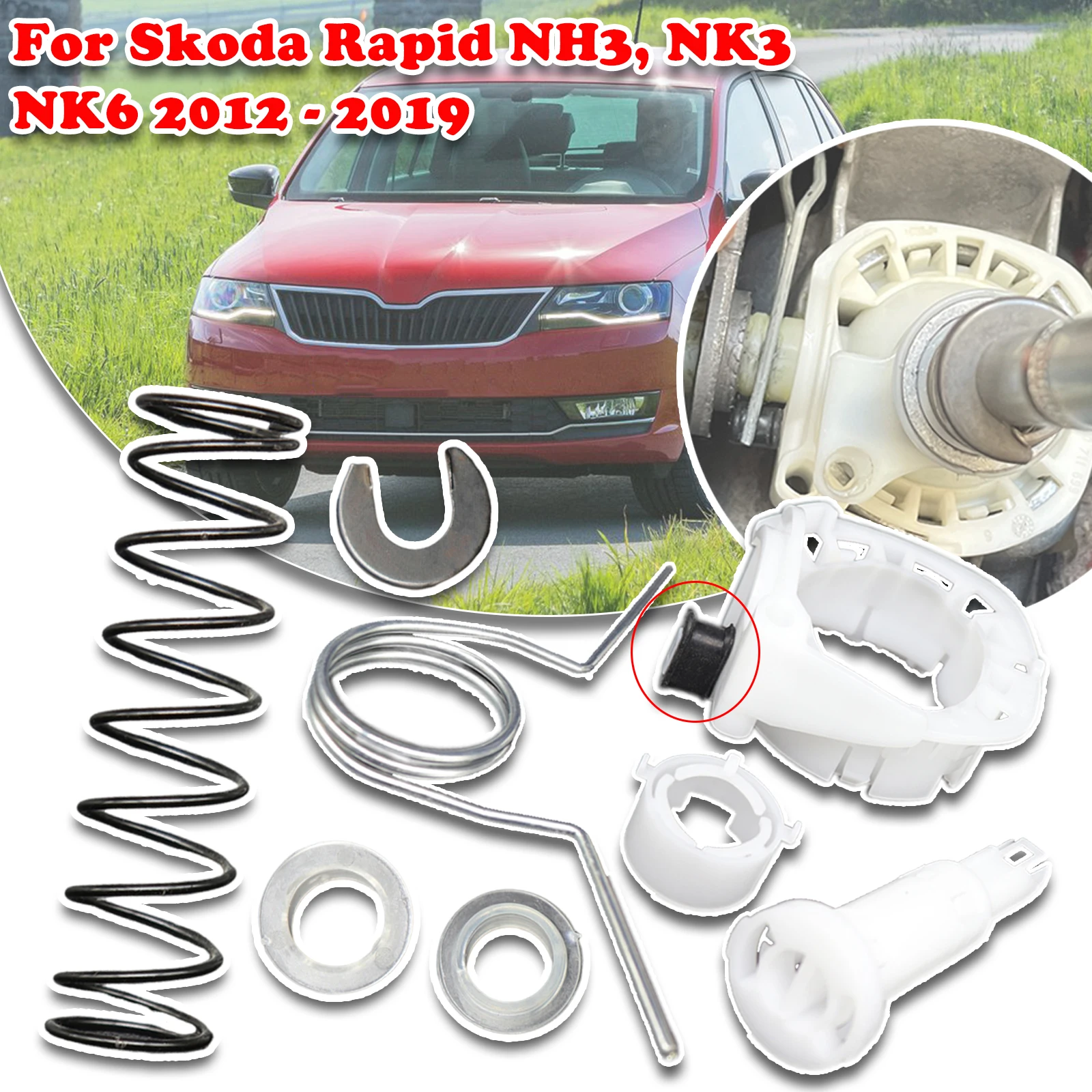 

For Skoda Rapid NH3 NK3 NK6 2012 Upgrade Gear Lever Spring Bearing Shell Bushing Up Manual Linkage Repair Selector Shifting Fix