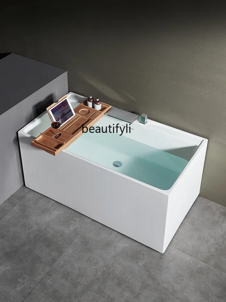 

Household acrylic bathtub Small apartment bath bathtub 1.2m square bubble tank