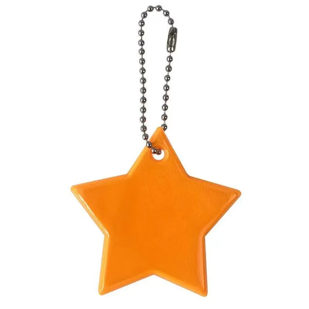 Colorful Star Reflective Keychain Bag Pendant Accessories Reflector Keyrings For Visible Safety Night Traffic Safety Reflector